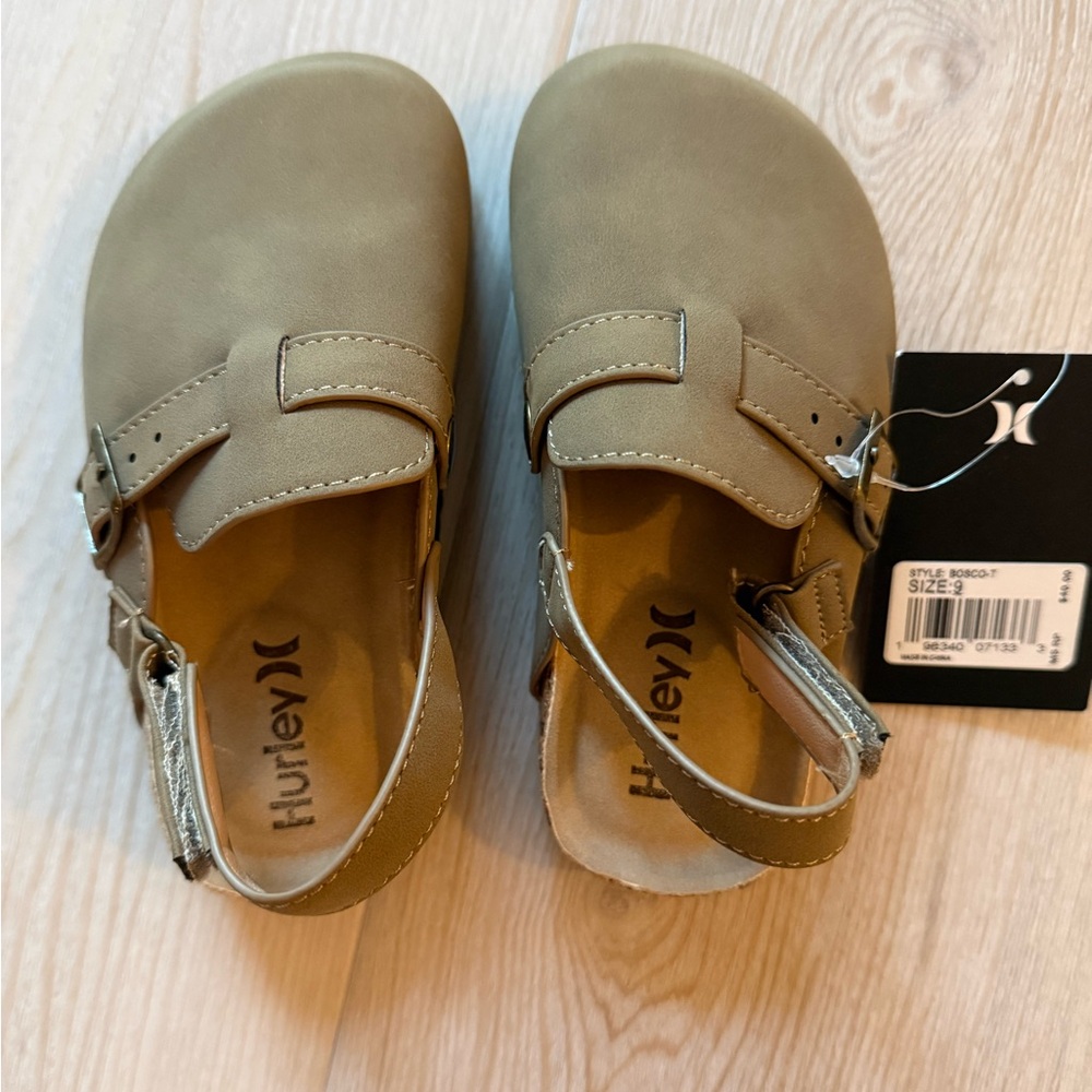 Hurley Kids Tan Closed-Toe Slingback Sandals